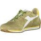 Emerald Green Lace-Up Sporty Sneakers