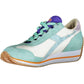 Glittering Green Lace-Up Sports Sneakers