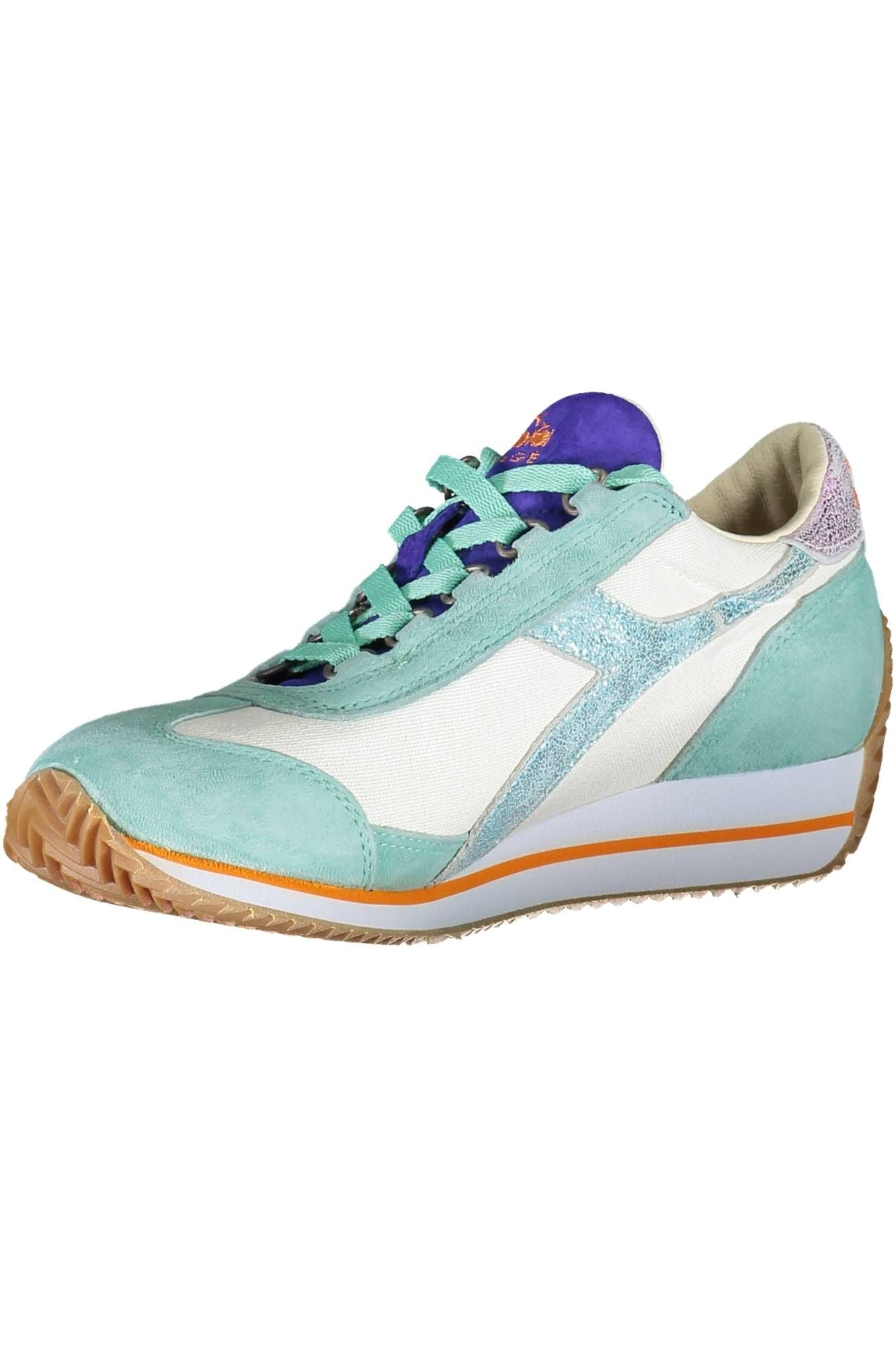 Glittering Green Lace-Up Sports Sneakers