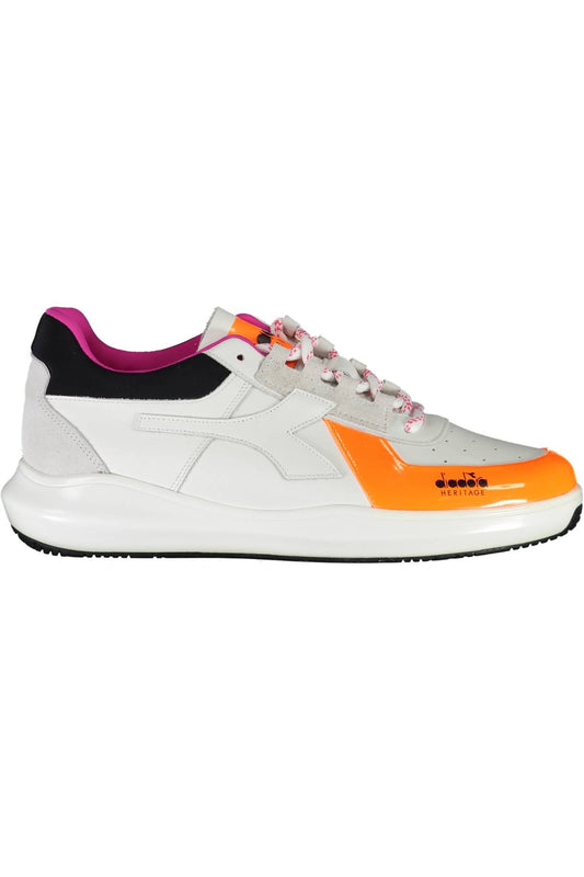 Sleek White Sneakers with Contrasting Details
