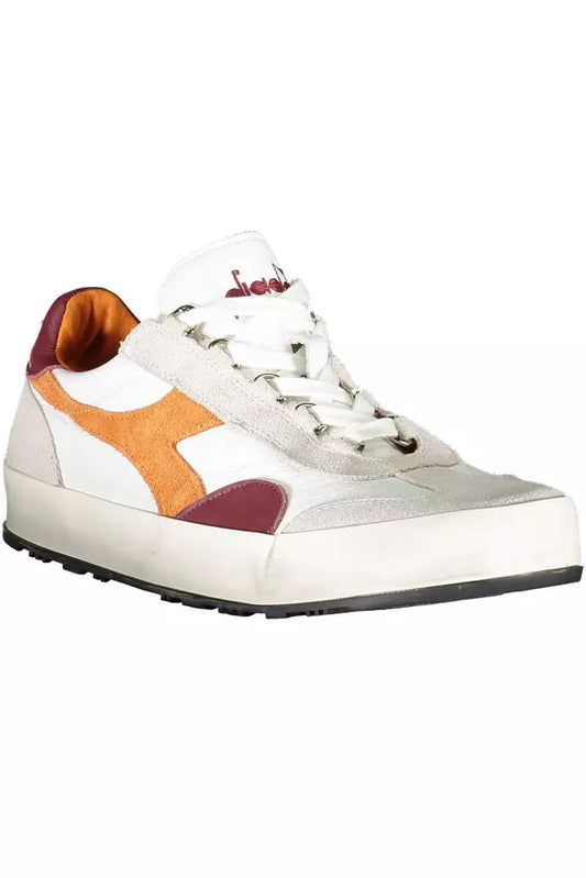 Chic White Sporty Lace-Up Sneakers