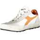 Sleek White Lace-Up Sports Sneakers