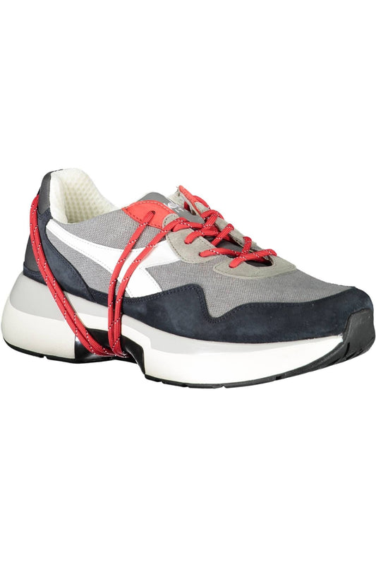 Sleek Gray Sneakers with Contrasting Details