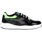 Black Contrasting Lace-Up Sneakers