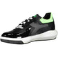 Black Contrasting Lace-Up Sneakers
