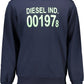Blue Cotton Logo Print Sweatshirt