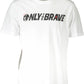 Crisp White Round Neck Logo Tee