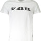 Sleek White Crew Neck Logo Tee