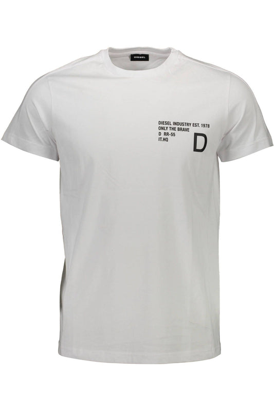 Crisp White Crew Neck Cotton Tee