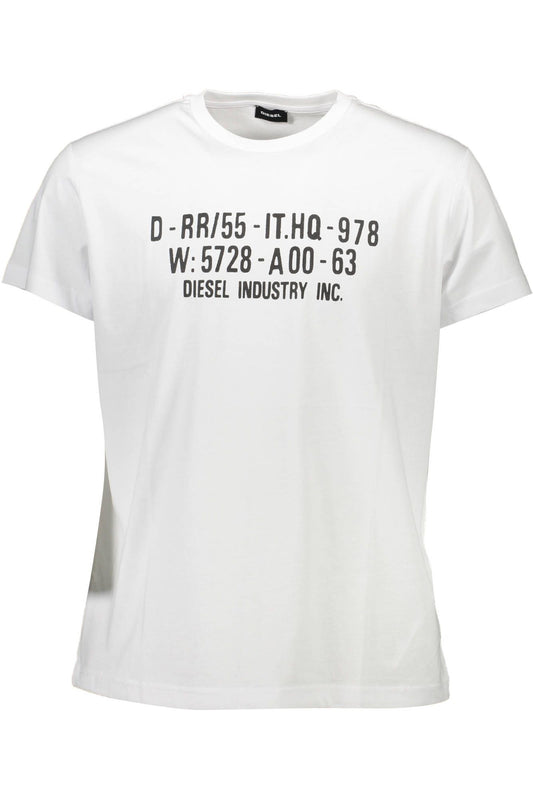 Sleek White Crew Neck Cotton Tee