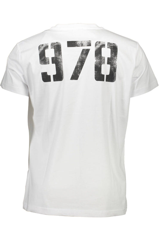 Sleek White Crew Neck Cotton Tee