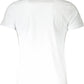 Sleek White Printed Crew Neck Tee