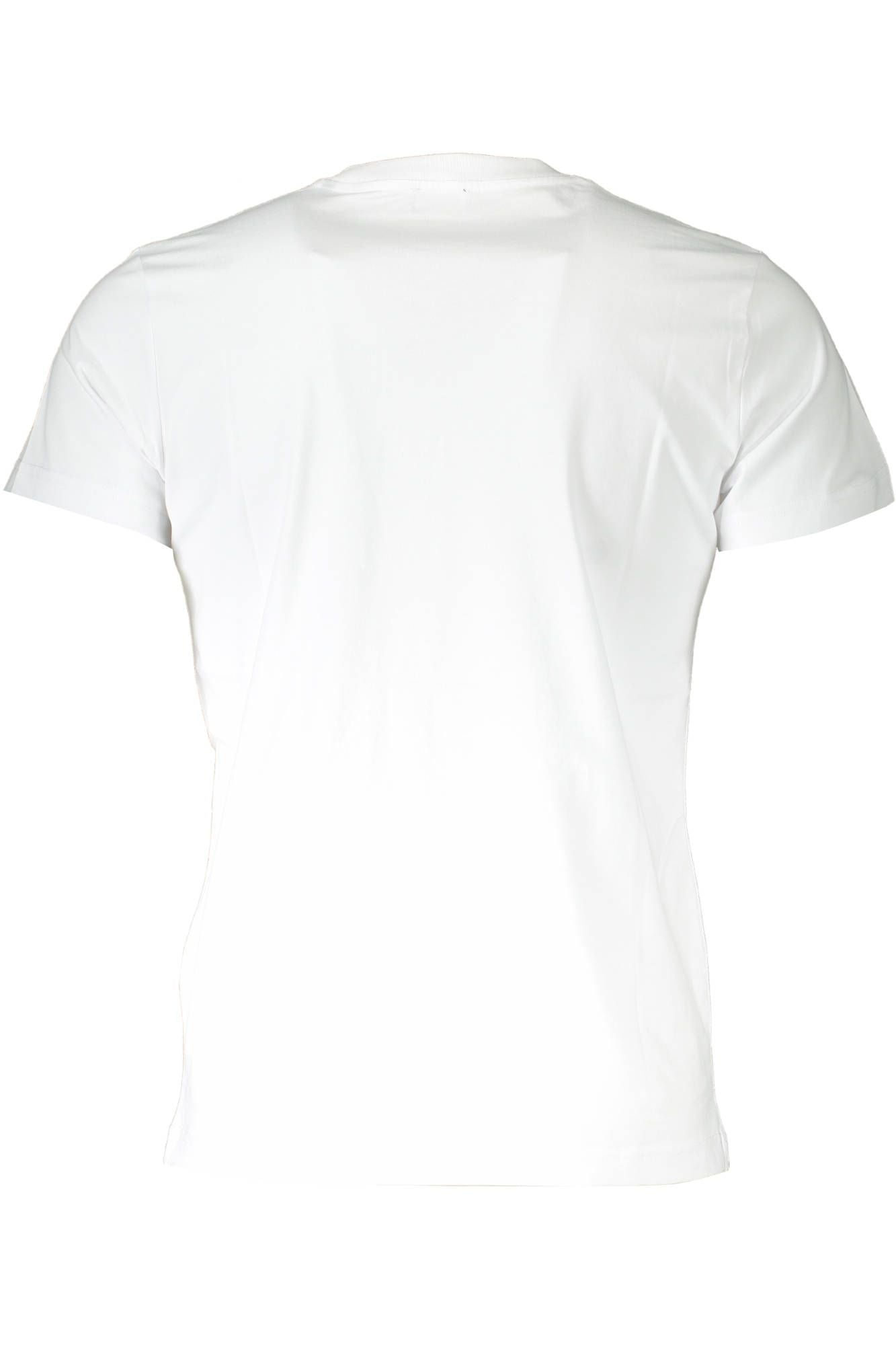 Sleek White Printed Crew Neck Tee