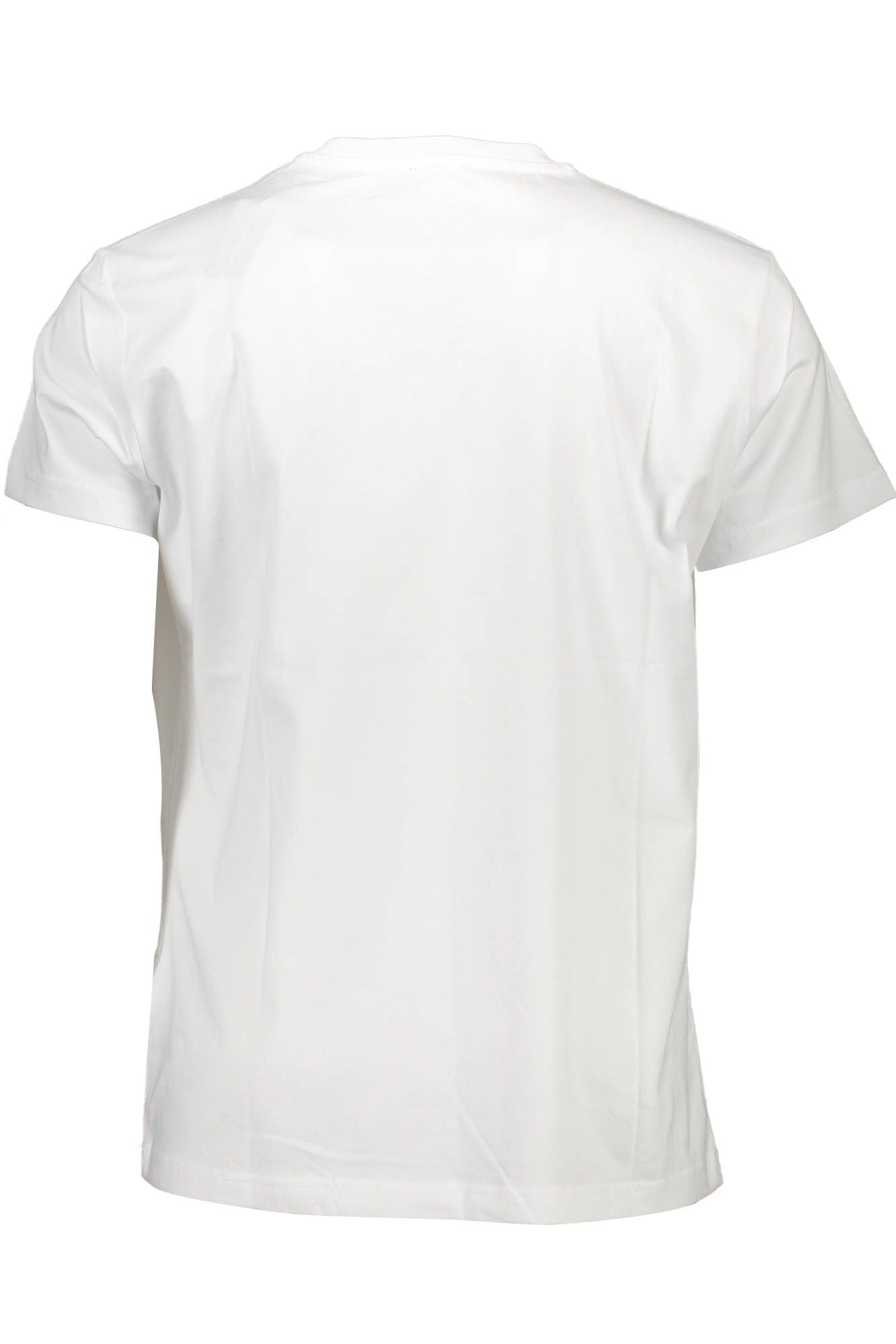 Crisp White Crew Neck Tee with Iconic Print