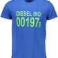 Elevated Blue Crew Neck Cotton Tee