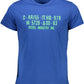 Sleek Blue Crew Neck Logo Tee