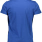 Sleek Blue Crew Neck Cotton Tee