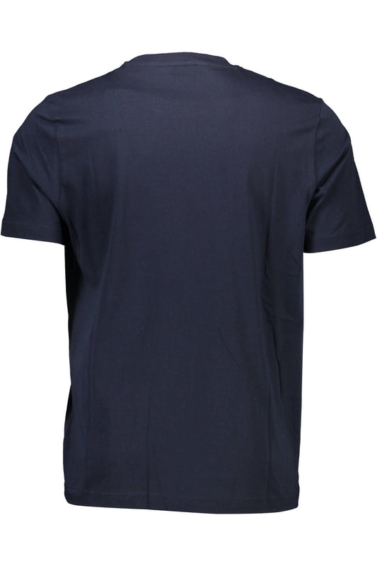 Sleek Blue Crew Neck Logo Tee