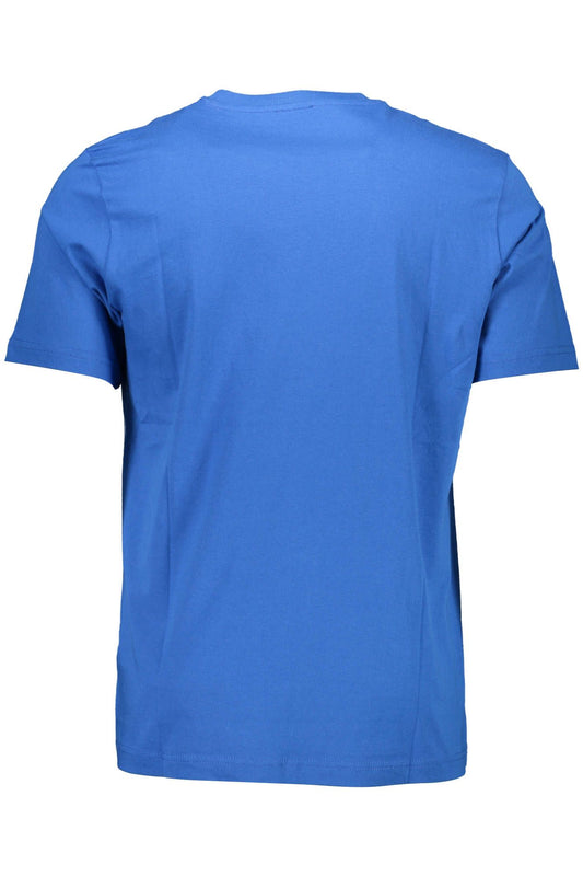 Sleek Blue Crew Neck Cotton Tee