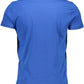 Elevated Blue Crew Neck Cotton Tee