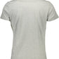 Sleek Gray Logo Crew Neck Tee