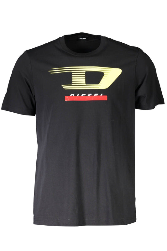 Sleek Cotton Crew Neck Tee with Logo Print