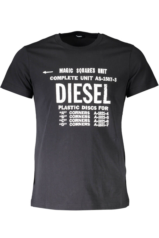 Sleek Cotton Crew Neck Tee with Iconic Print