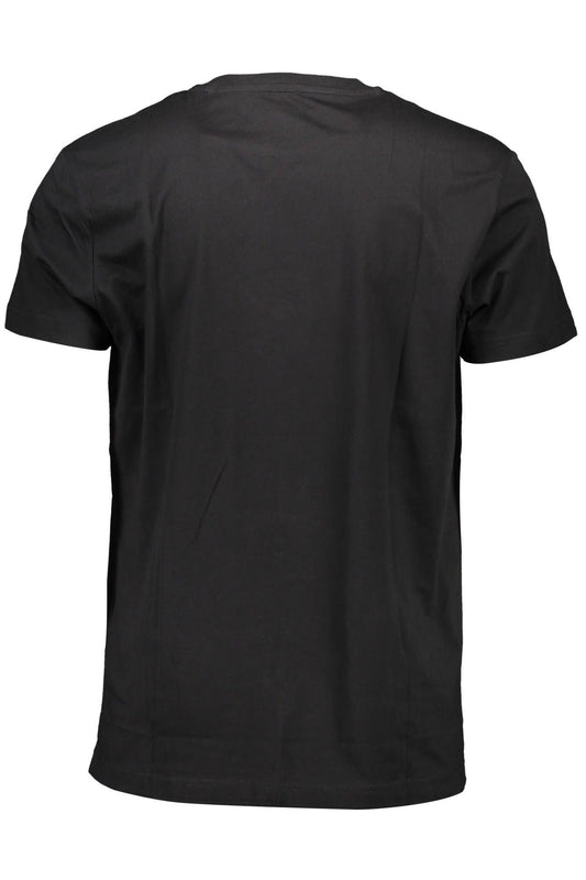 Sleek Black Crew Neck Logo Tee