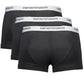Elegant Black Cotton Trunks Trio Pack