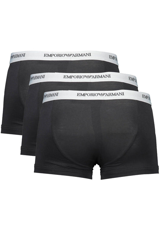 Elegant Black Cotton Trunks Trio Pack