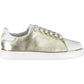 Elegant White Lace-Up Sneakers with Contrast Detail