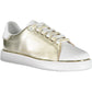 Elegant White Lace-Up Sneakers with Contrast Detail