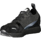 Elegant Black Lace-Up Sneakers with Contrasting Details