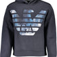 Sleek Black Hooded Sweatshirt with Logo Print