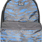 Chic Blue Backpack with Logo Accent