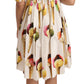 Ice Cream Print A-Line Pleated Dress