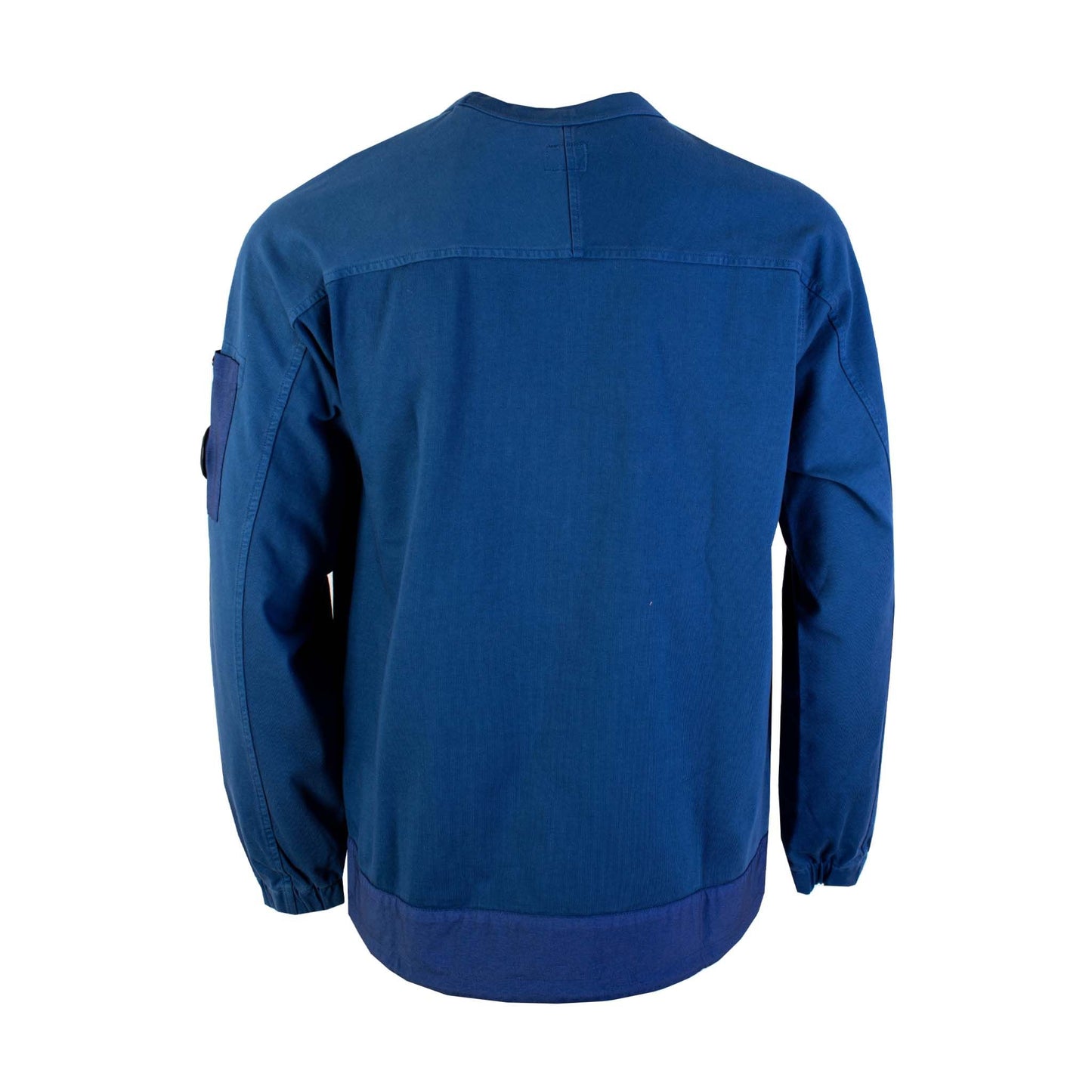 Blue Round Neck Logo Sweatshirt for Men