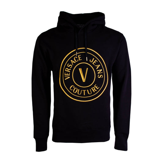 Elegant Black Gold Logo Sweatshirt