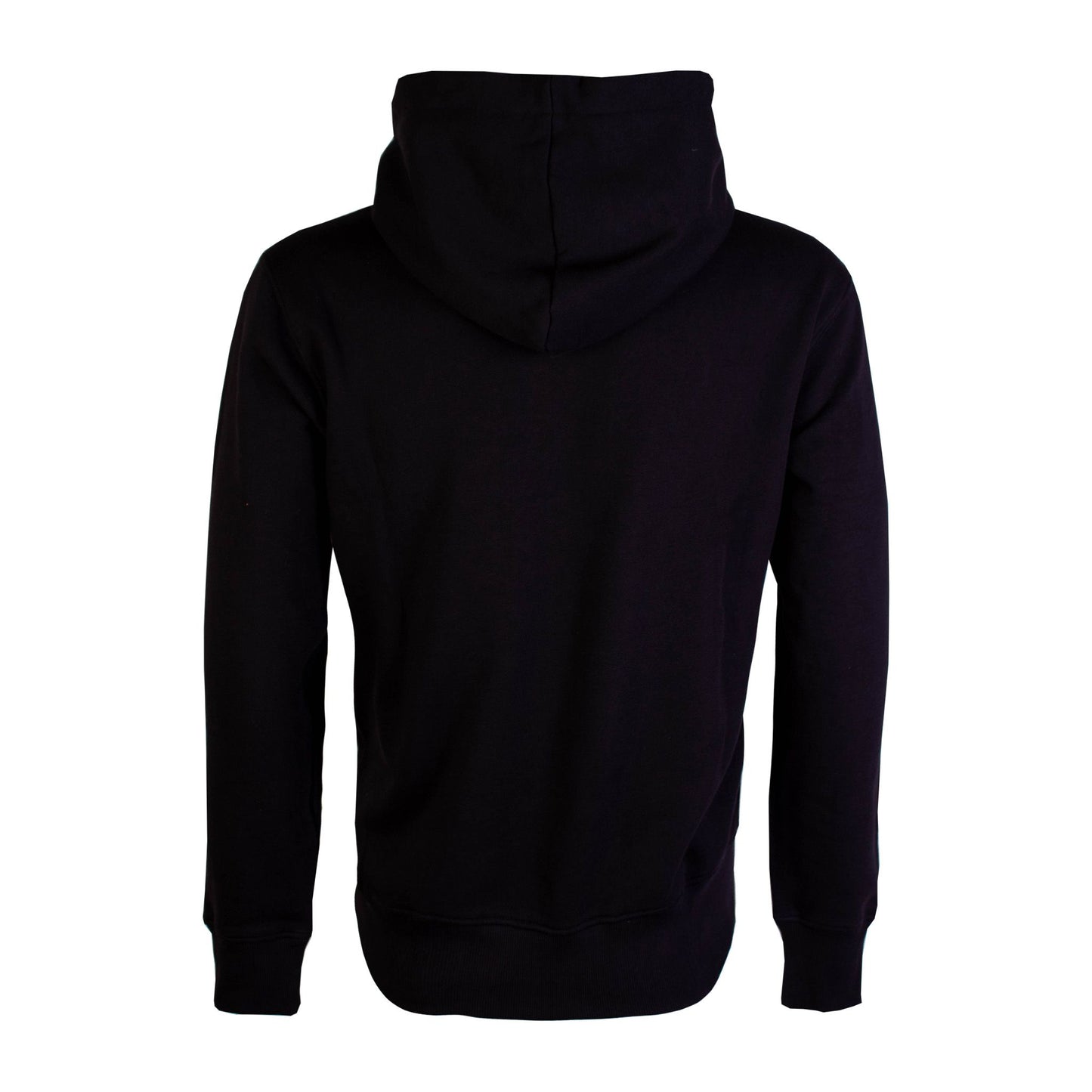 Elegant Black Hooded Sweatshirt with Front Zip