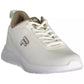 Beige Lace-Up Sneakers with Contrasting Accents