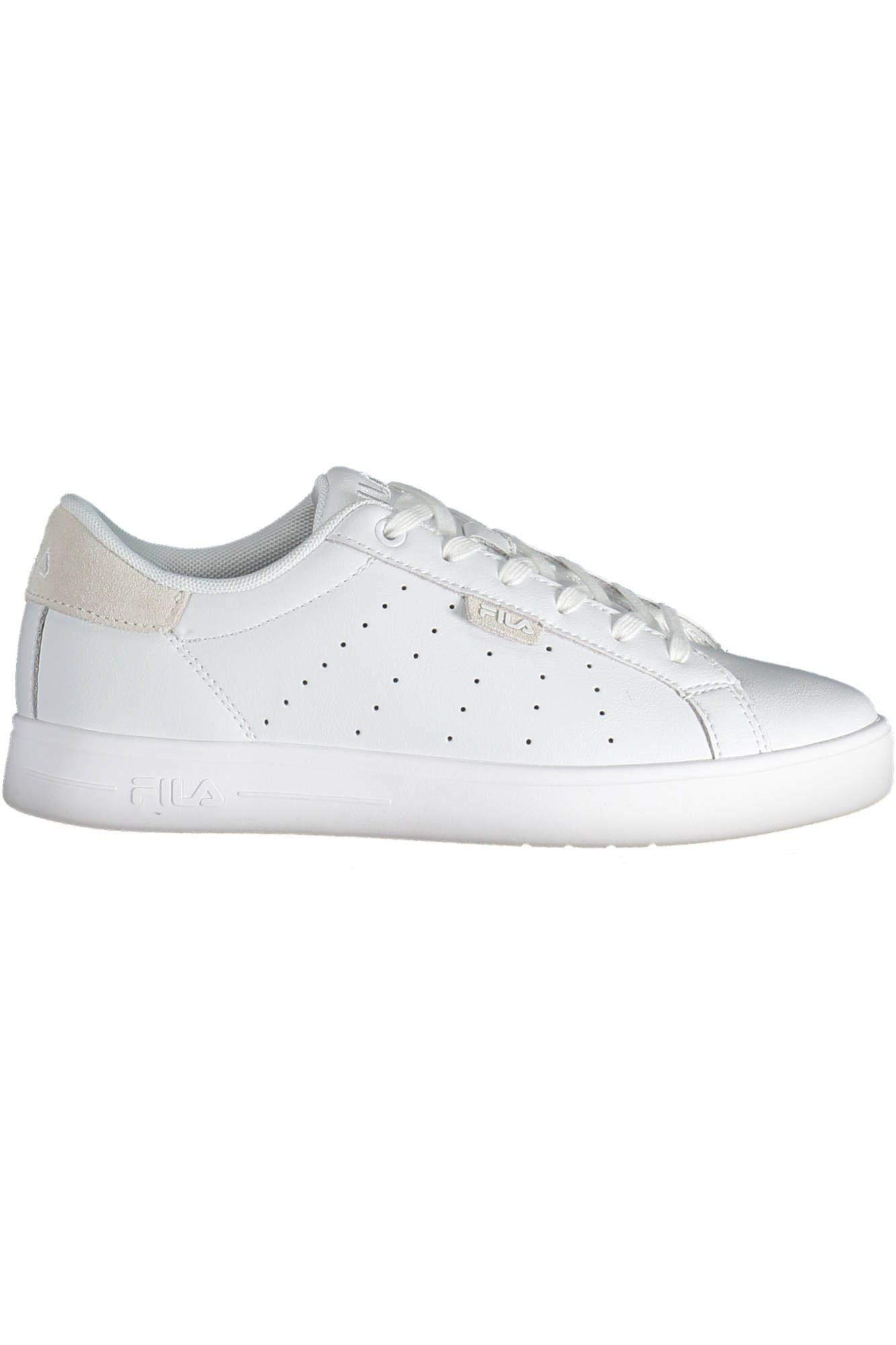 Chic White Lace-Up Sneakers with Logo Detail