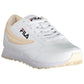 Chic White Lace-Up Sneakers with Contrast Detail