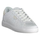 Chic White Lace-Up Sneakers with Logo Detail
