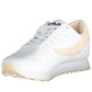 Chic White Lace-Up Sneakers with Contrast Detail