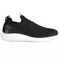 Sleek Black Synthetic Sporty Sneakers