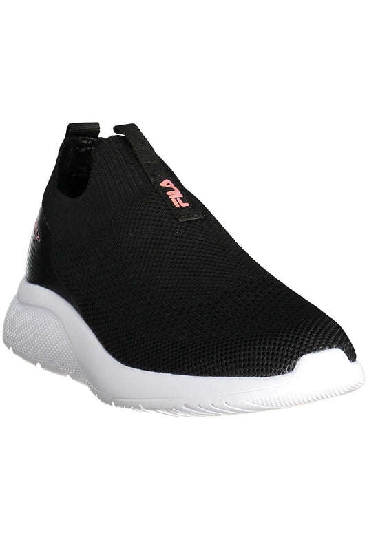 Chic Black Elastic Sports Sneakers