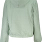 Chic Green Hooded Sweatshirt with Embroidered Logo