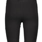 Chic Black Cotton Short Leggings with Logo Embroidery