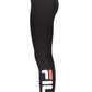 Elastic High-Waist Logo Print Leggings