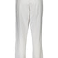 Sleek White Sports Trousers with Ankle Cuffs